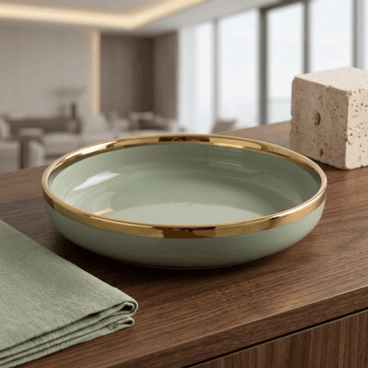 Olive Green - Deep DIsh - 9 inch