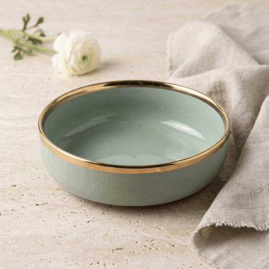 Olive Green- Serving Bowl - 8 inch