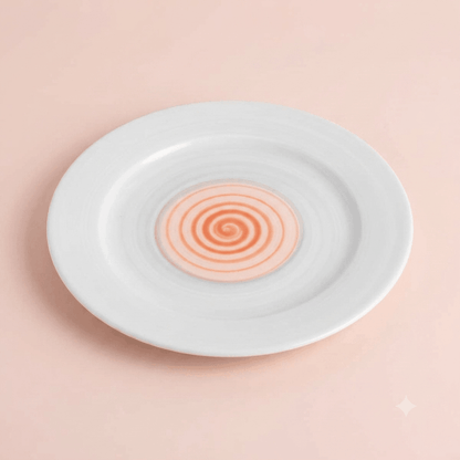 Rainbow Collection - Grey+Pink - Side Flat Plate - 7 inch
