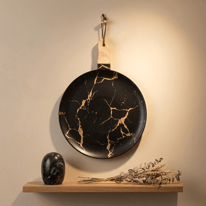 Round Platter- Black Gold