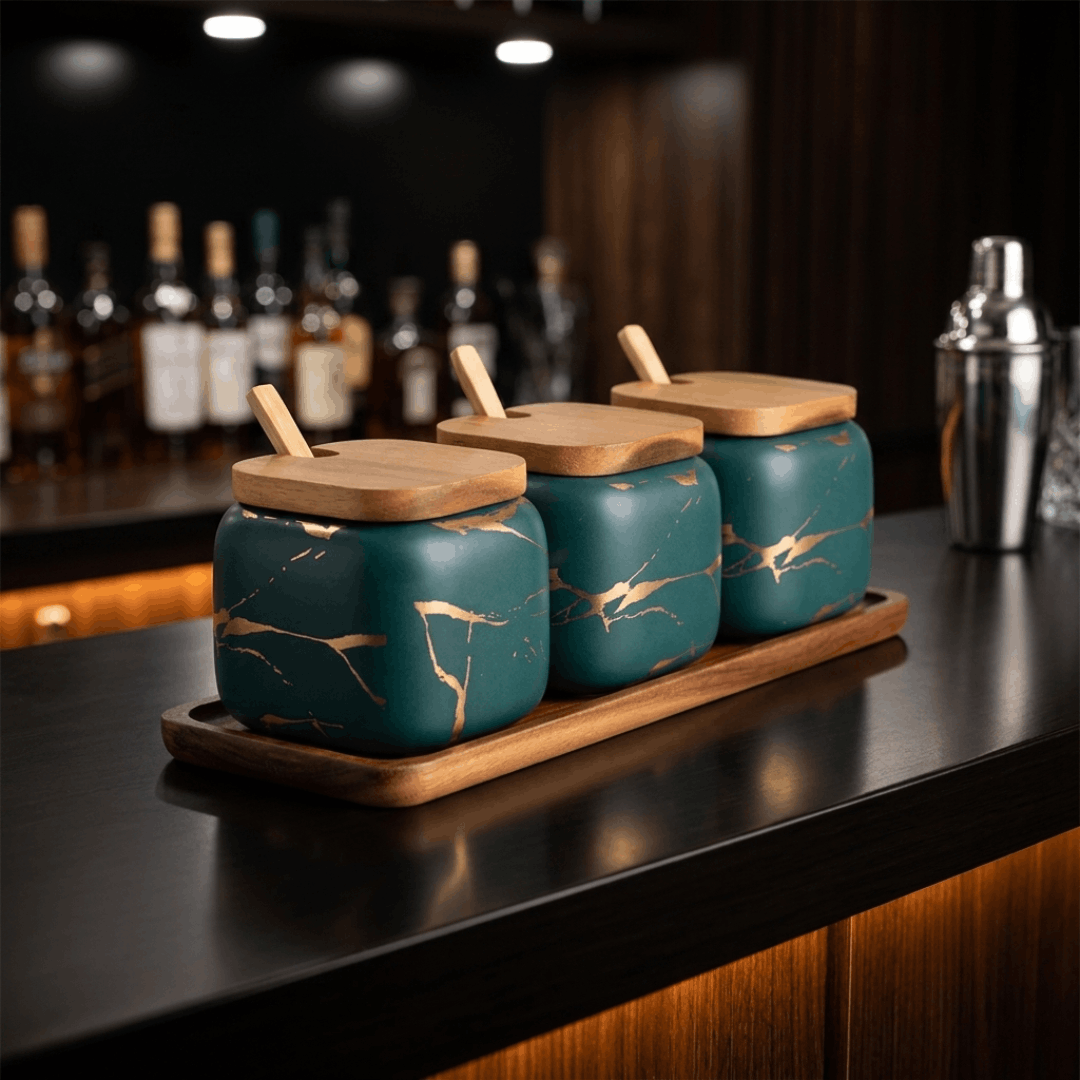 Three Jar Set -Green