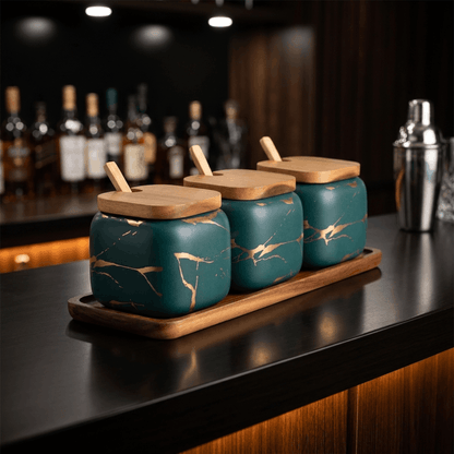 Three Jar Set -Green