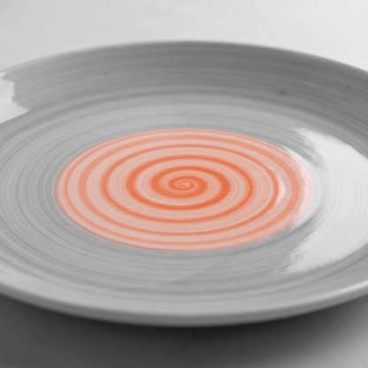 Rainbow Collection - Grey+Pink - Round Side Plate - 7 inch