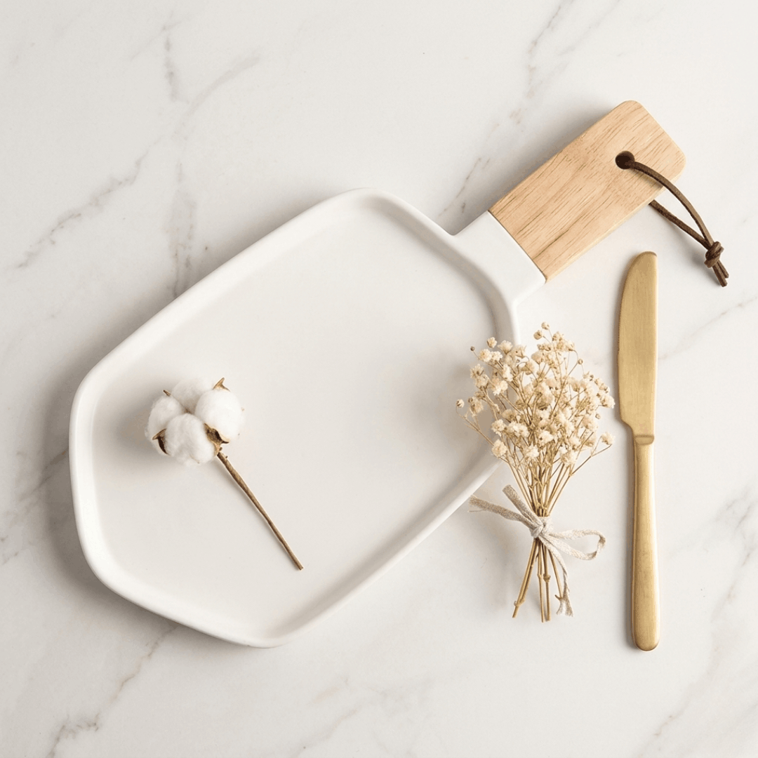 Five Angle Platter - White