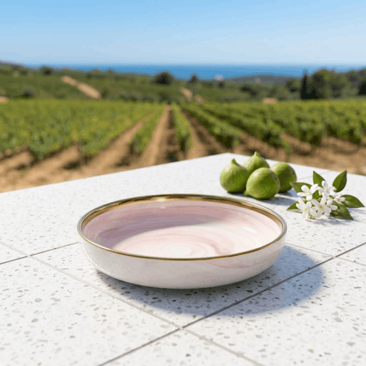 Rosa Marble - Deep DIsh - 8.25 inch