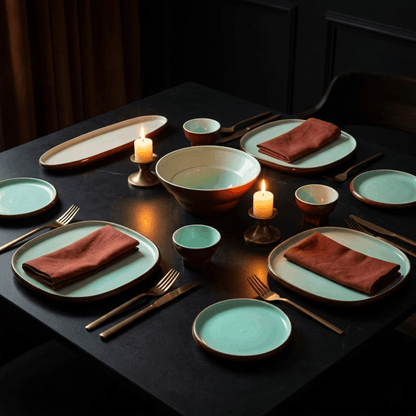 Burgundy Bliss - 25 Pcs Dinner Set Set for 6