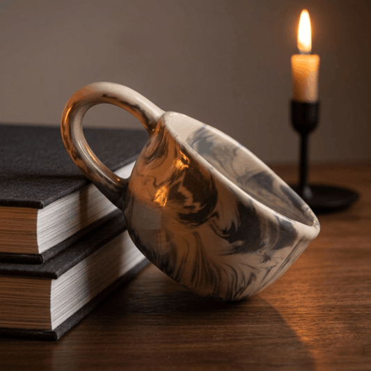 Pristine Marble Elixir Cups - Grey Marble
