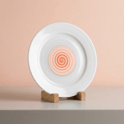 Rainbow Collection - Grey+Pink - Dinner Flat Plate - 10 inch