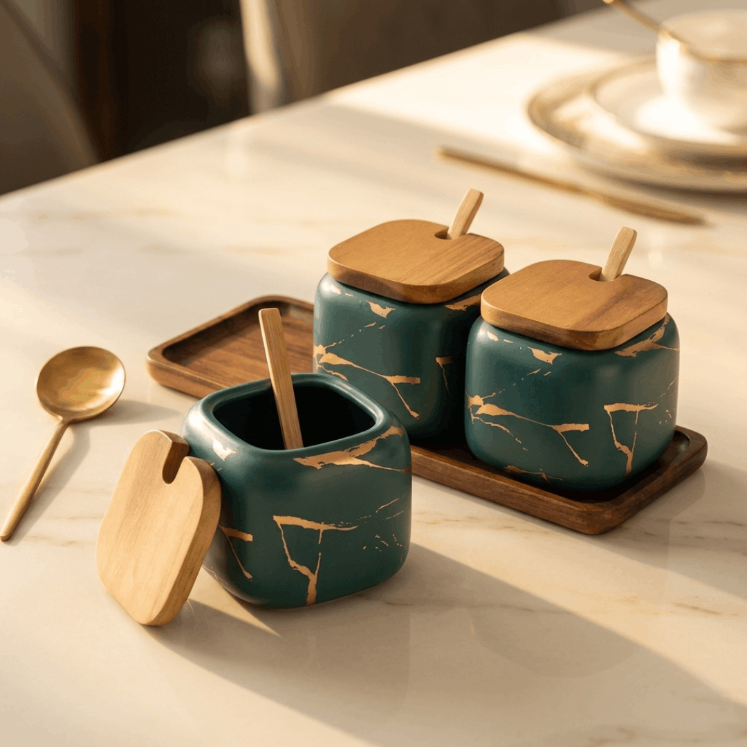 Three Jar Set -Green