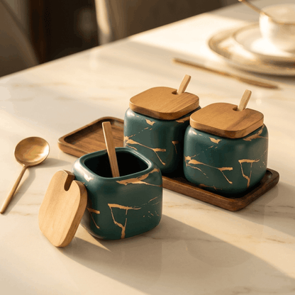 Three Jar Set -Green