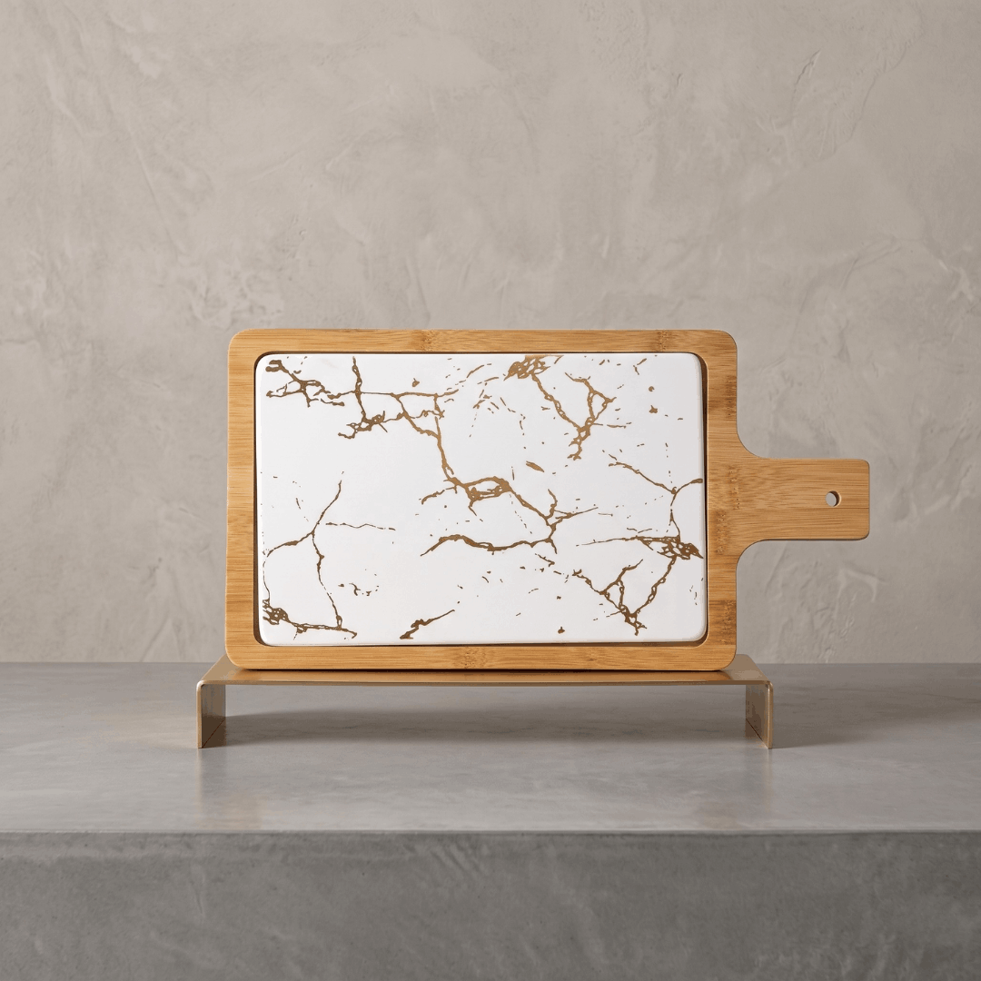 Rectangular Platter -White Gold