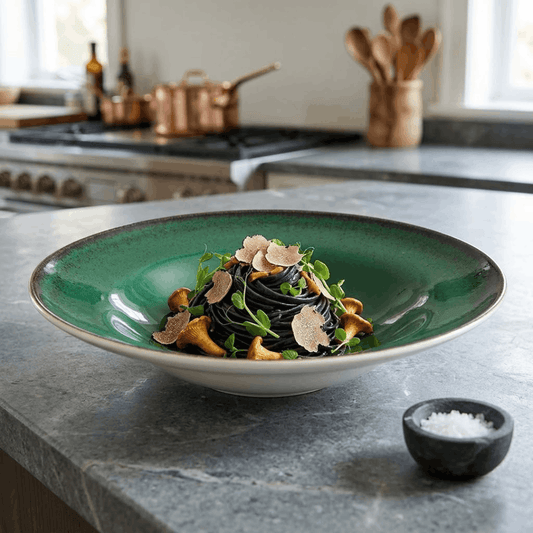 prdct_Sapphire Collection - Green - Pasta Bowl - 10 inch