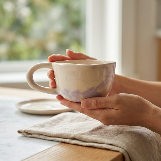 Pristine Marble Elixir Cups - Purple Marble