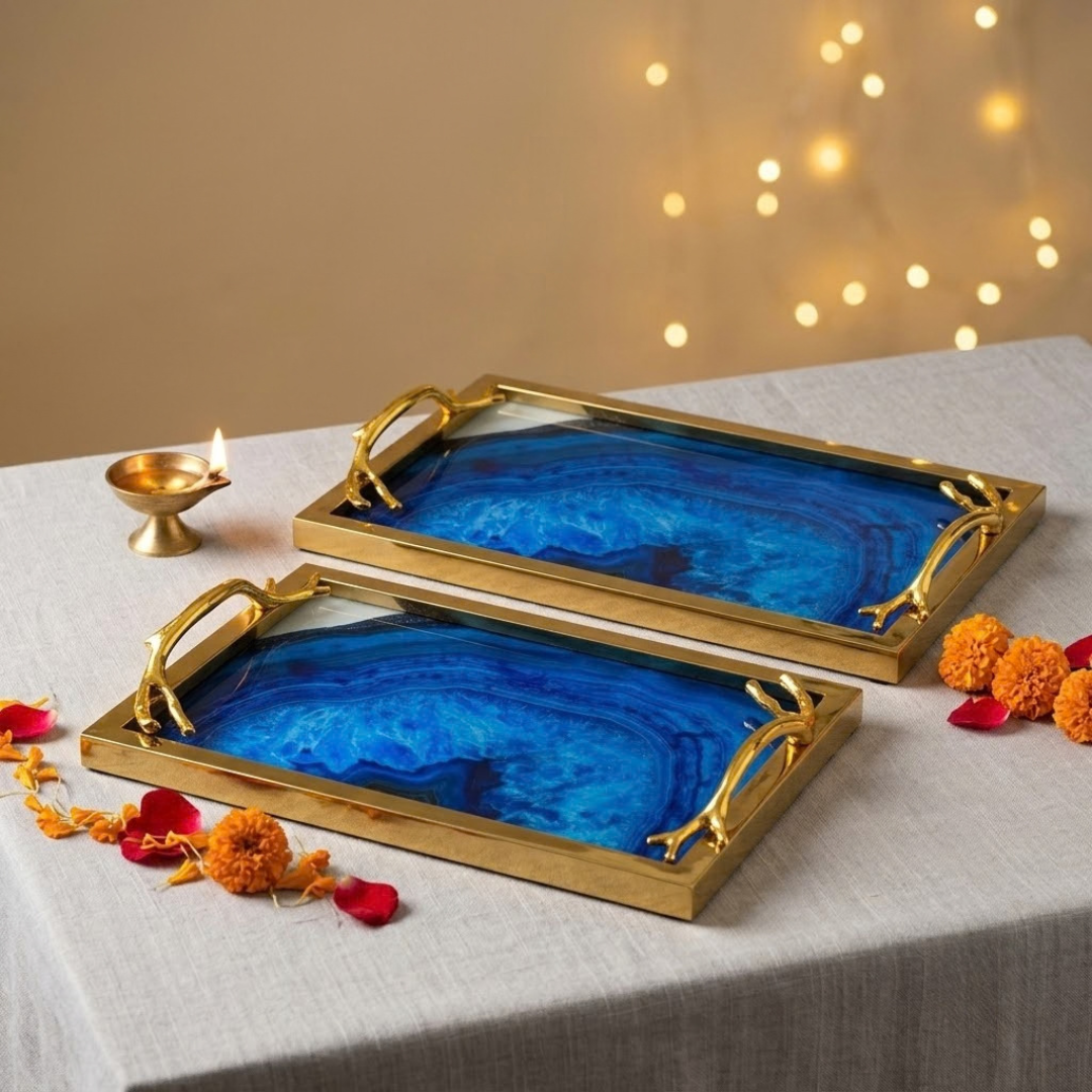 Ocean Vein Tray set of 2