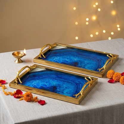 Ocean Vein Tray set of 2
