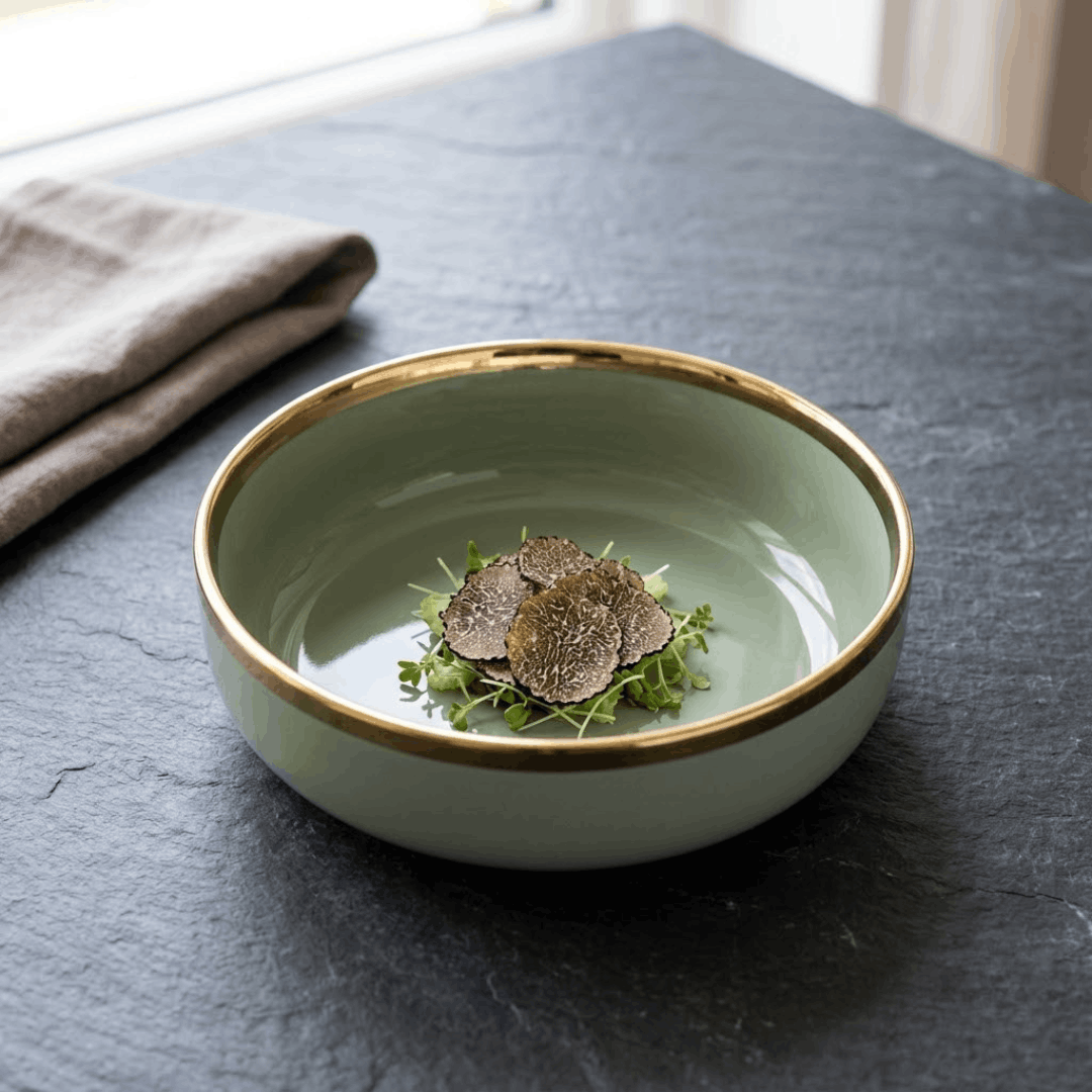 Olive Green- Serving Bowl - 8 inch