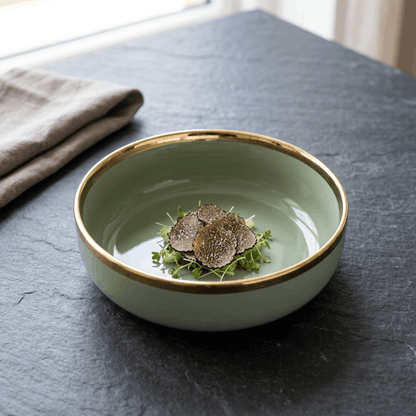 Olive Green- Serving Bowl - 8 inch