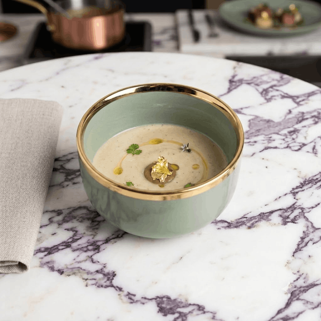 Olive Green- Soup Bowl - 4.3 inch