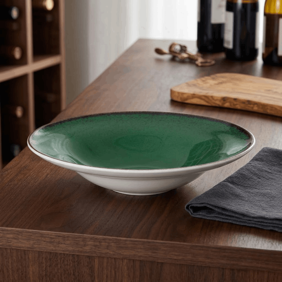 Sapphire Collection - Green - Pasta Bowl - 10 inch