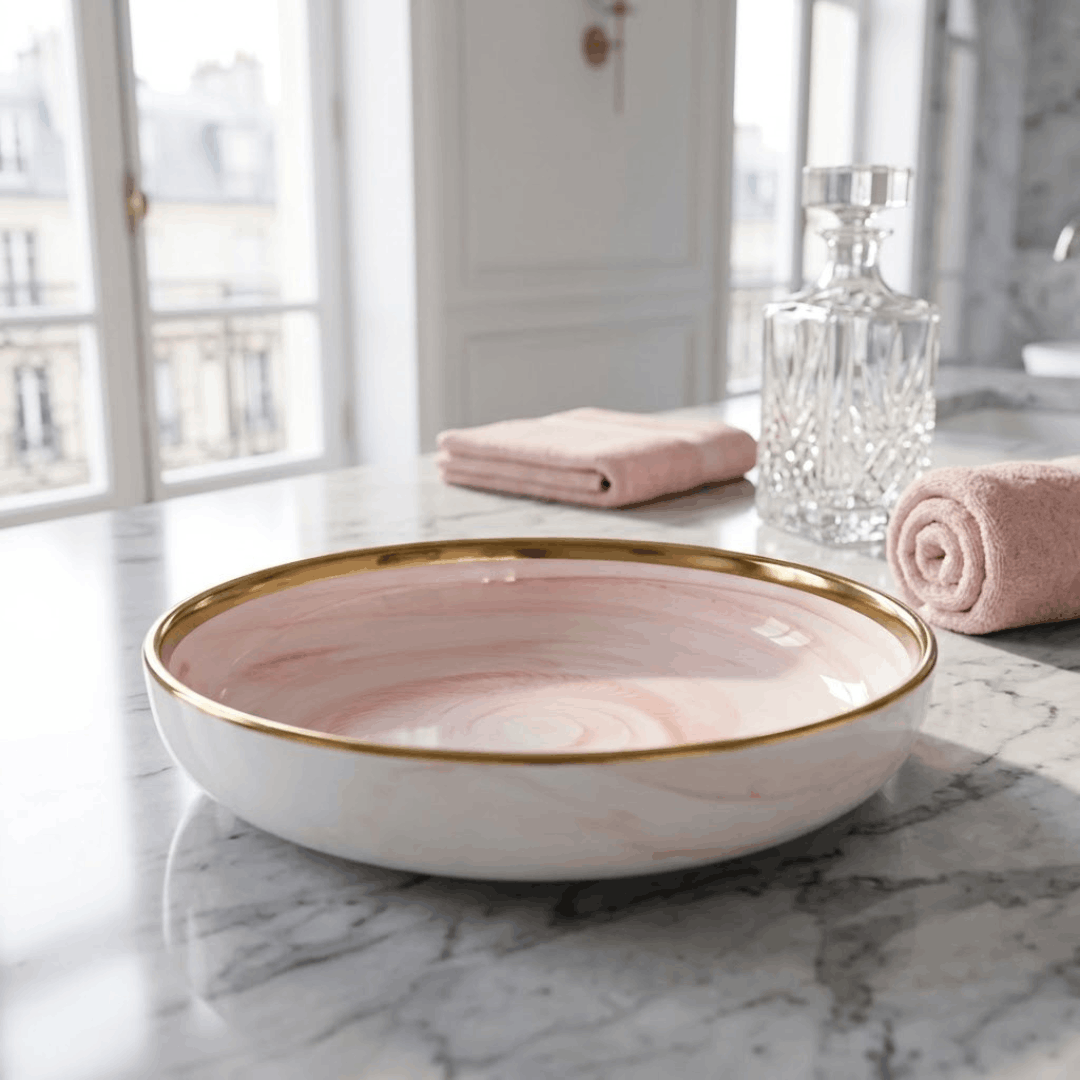 Rosa Marble - Deep DIsh - 8.25 inch