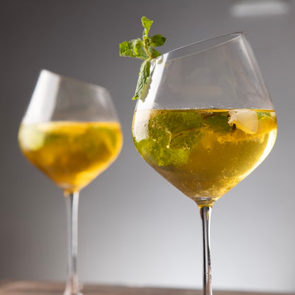 Beveled Crystal Wine Glass - Set of 2