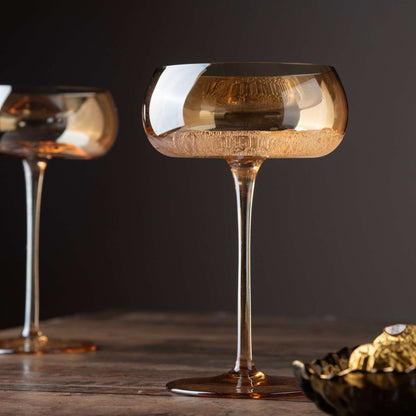 Golden Hour Crystal Cocktail Glass - Set of 2