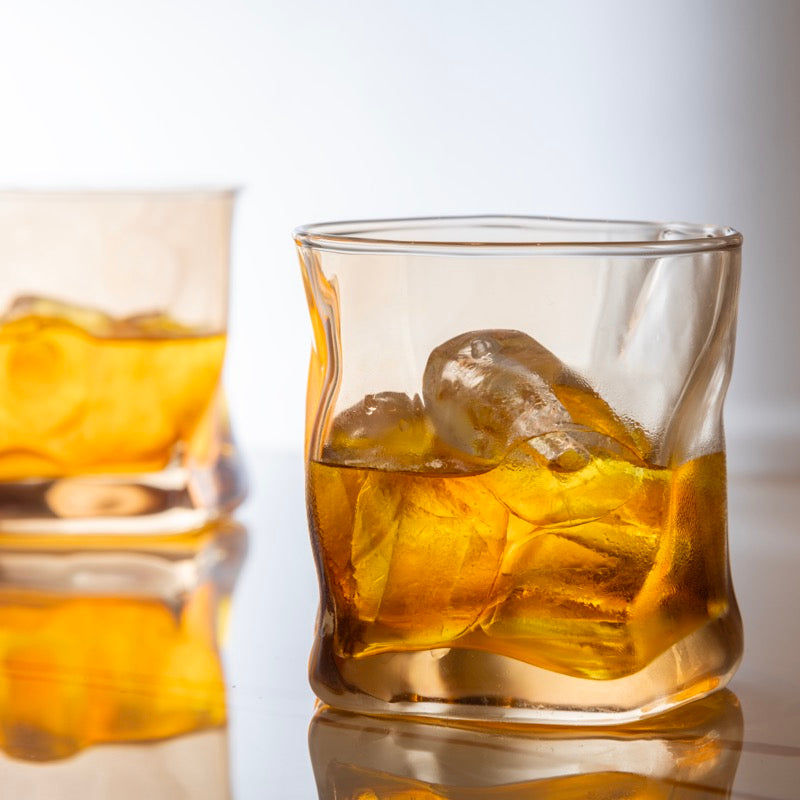 Amber Wave Glass Set Of 6 Aardea amber-wave-glass-set-of-6-aardea