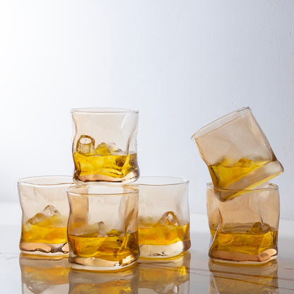 Amber Wave Glass - Set of 6