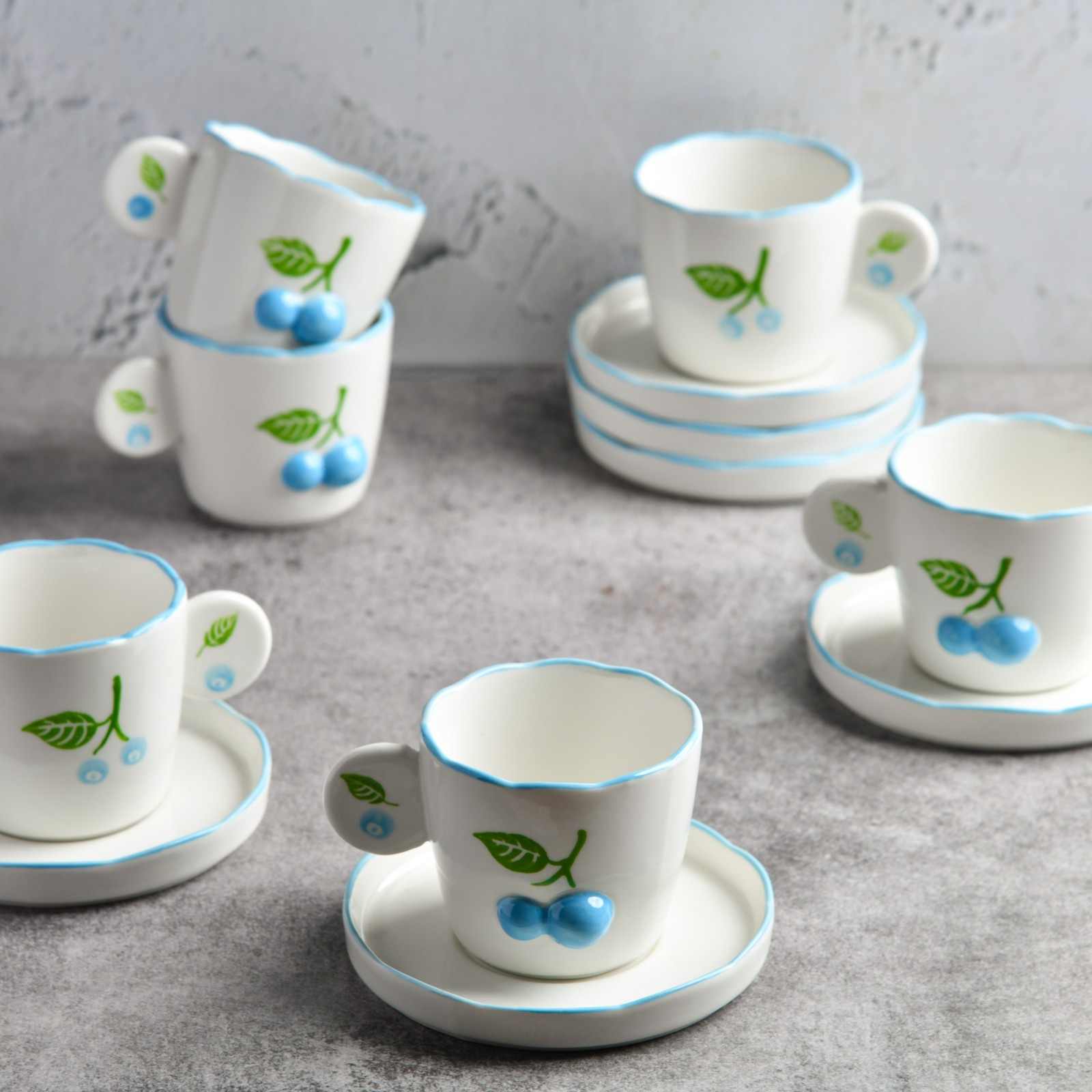 Cherry Blossom Cup & Saucer - Set of 6
