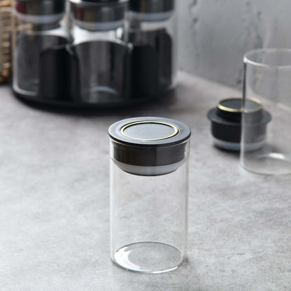 AuraSpin Pantry Jar - Set of 6 airtight glass containers