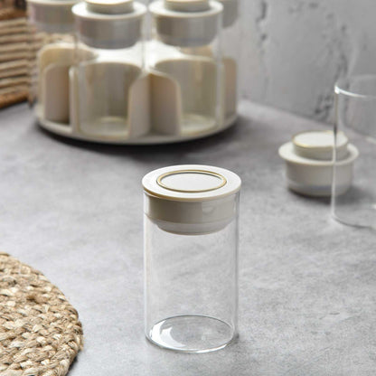 AuraSpin Pantry Jar - Set of 6 airtight glass containers
