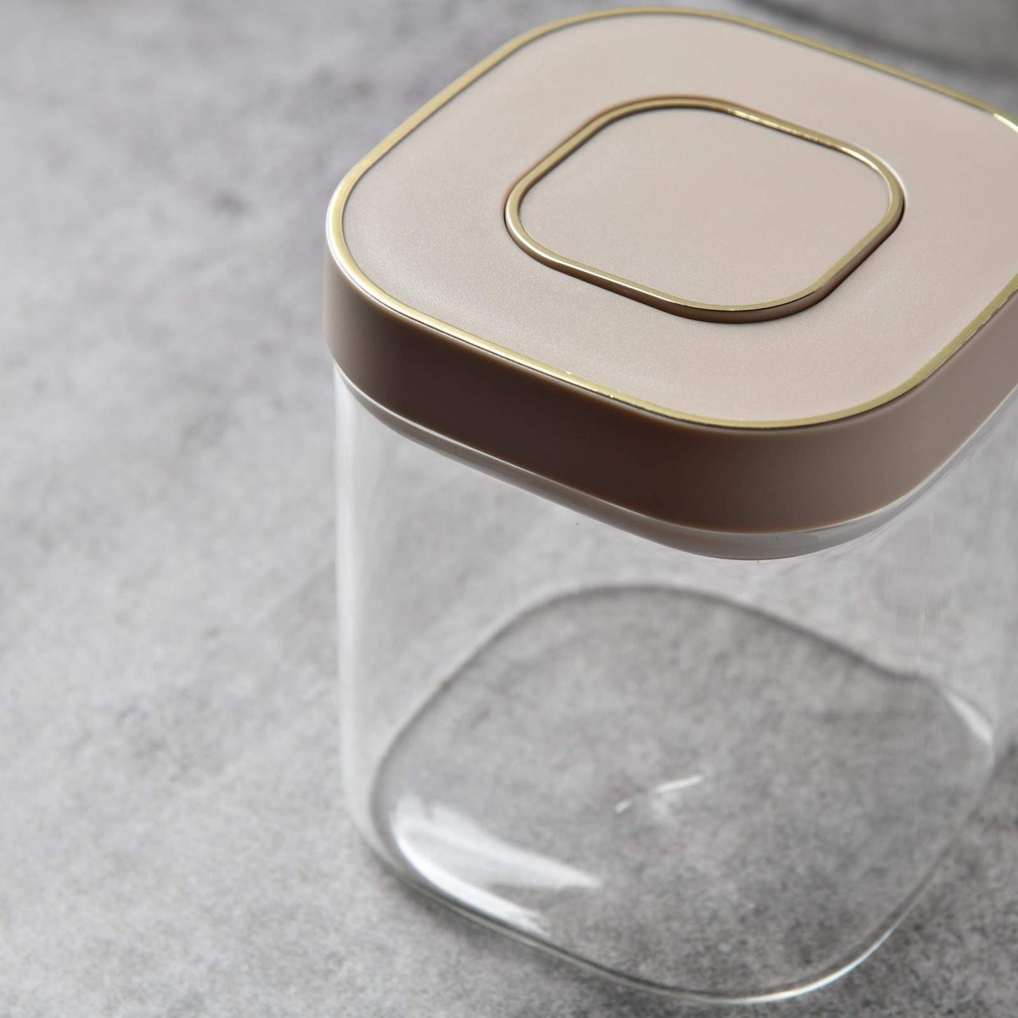 AuraSpin Revolving Airtight Jar Carousel - Set of 4 glass containers