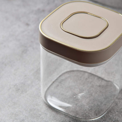 AuraSpin Revolving Airtight Jar Carousel - Set of 4 glass containers