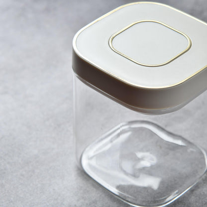 AuraSpin Revolving Airtight Jar Carousel - Set of 4 glass containers