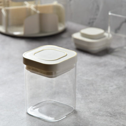Aura Spin Caddy airtight glass Jar Carousel - Set of 4
