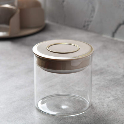 Aura spin Countertop airtight glass Jar Carousel – Set of 4