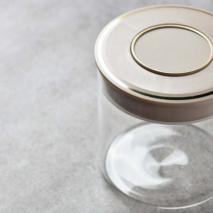 Aura spin Countertop airtight glass Jar Carousel – Set of 4