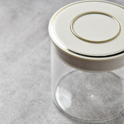Aura spin Countertop airtight glass Jar Carousel – Set of 4