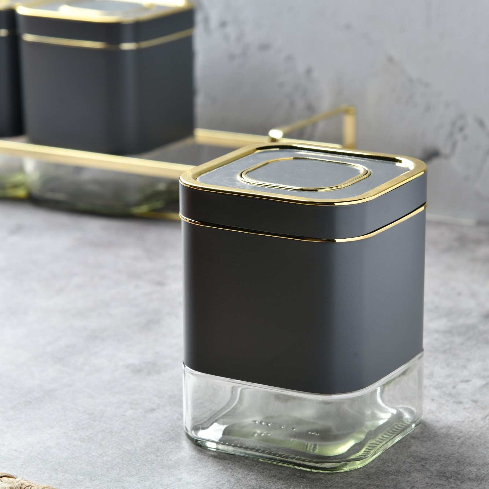 Luxe Grid Canister 500ML - Set of 3