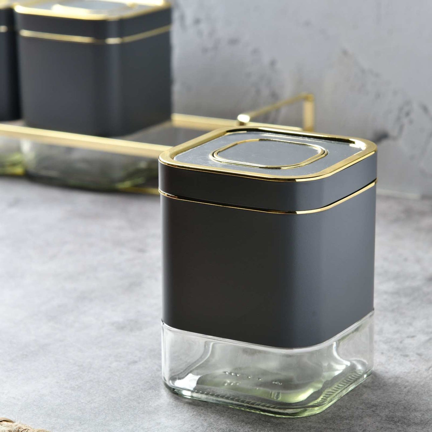 Luxe Grid Canister 500ML - Set of 3
