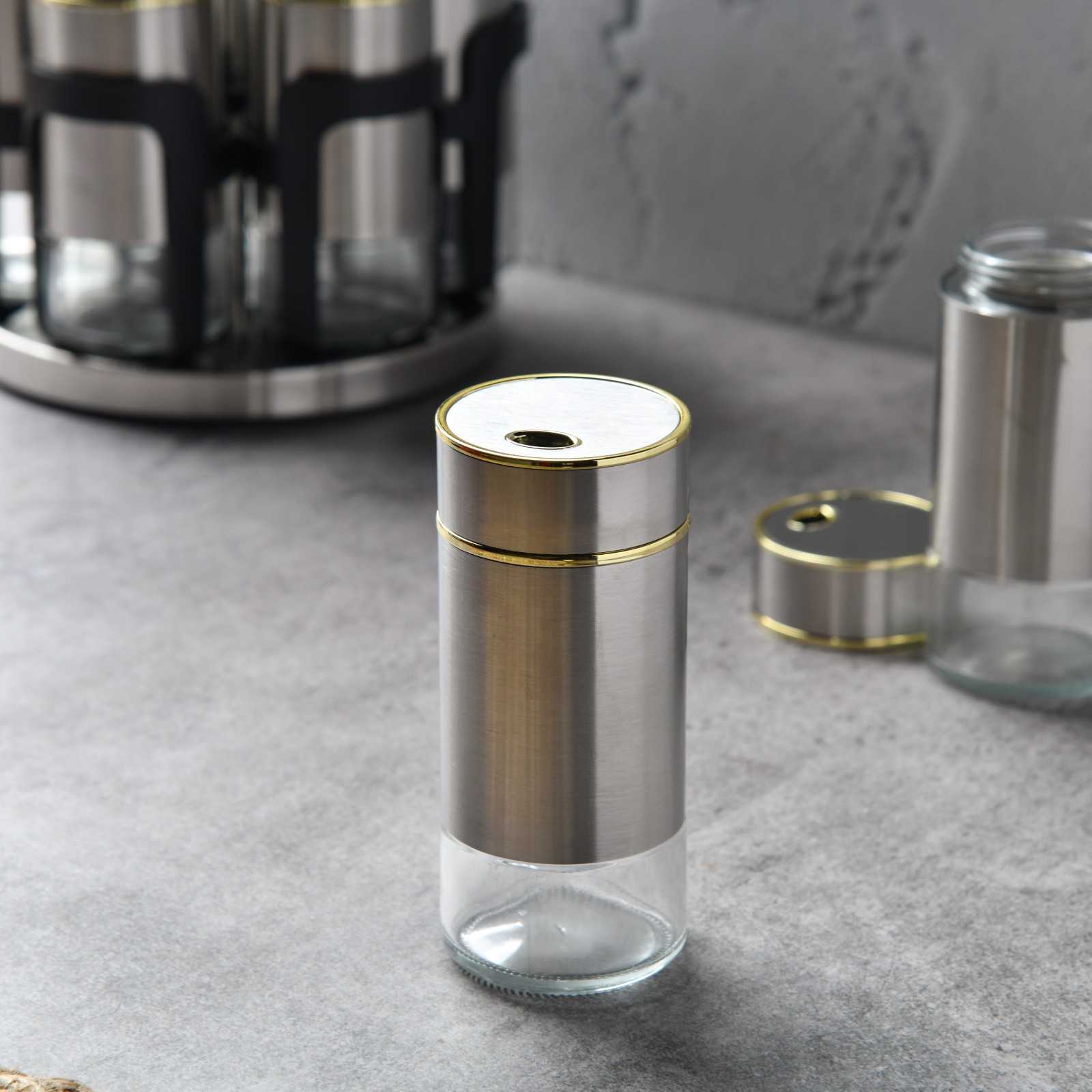 AuraTower Revolving Round Spice Rack 120ML - Set of 12
