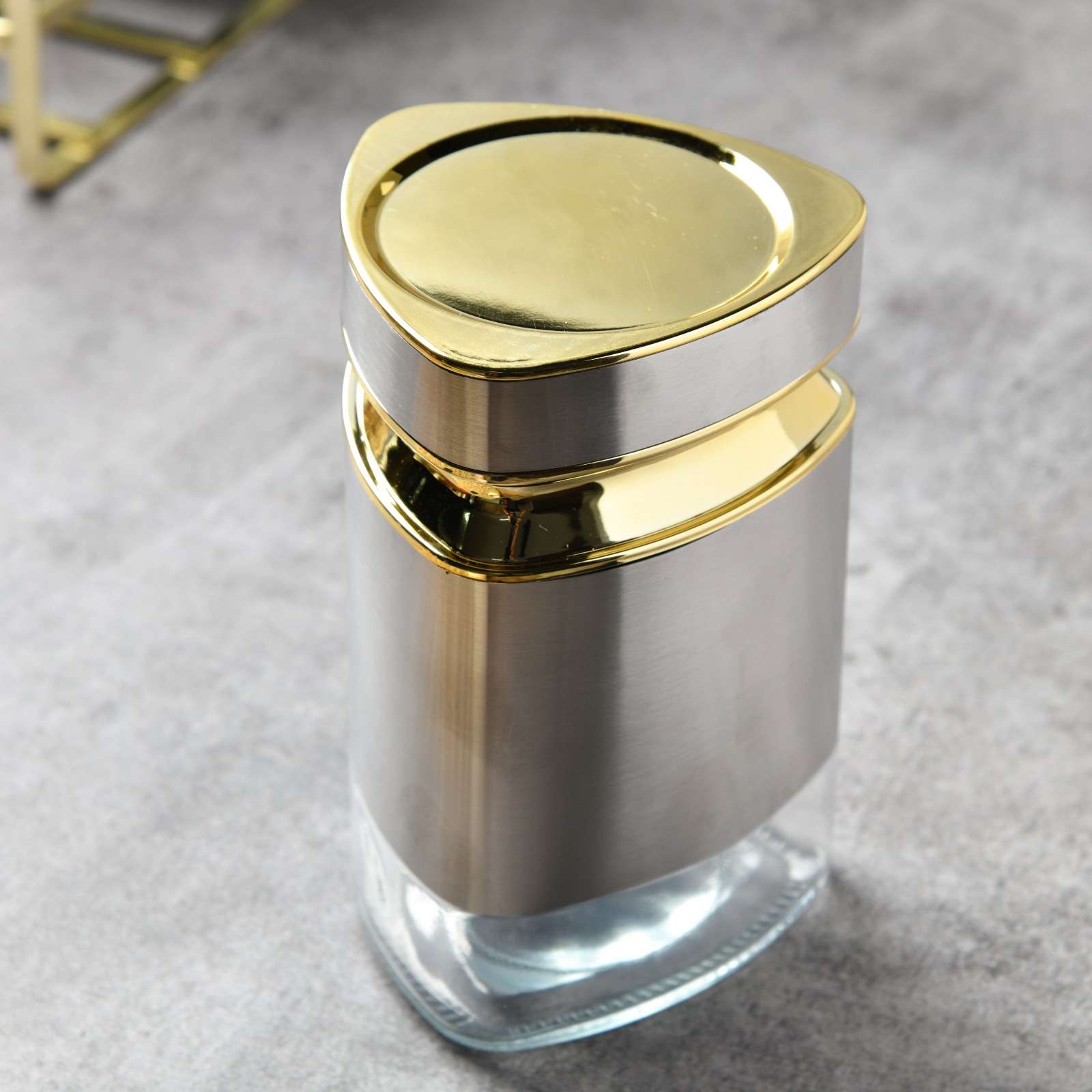 LUXE gRID Prism Canister Set 500 ML - sILVER - Set of 6