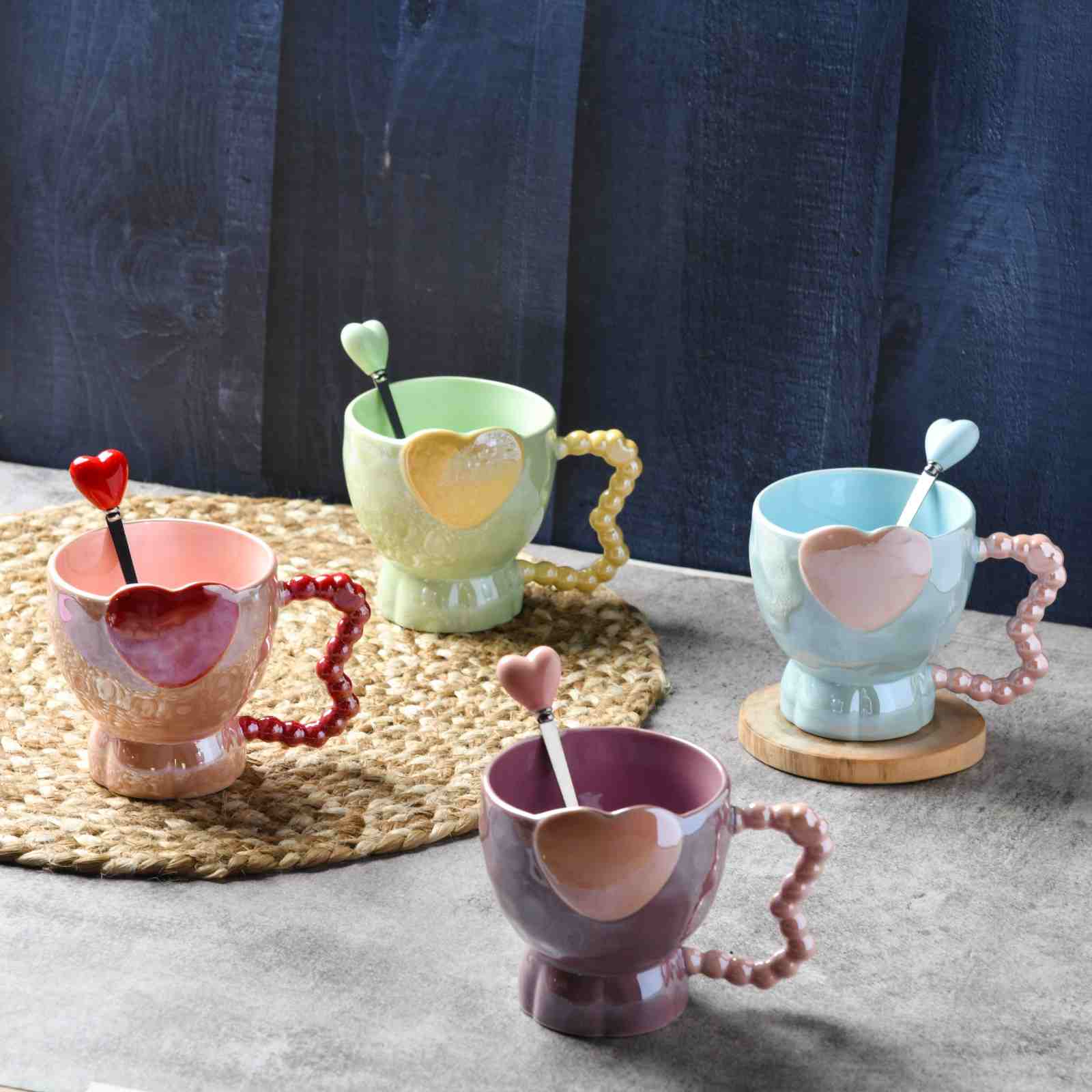 Cupid’s Heart Mug with Spoon - 320ml
