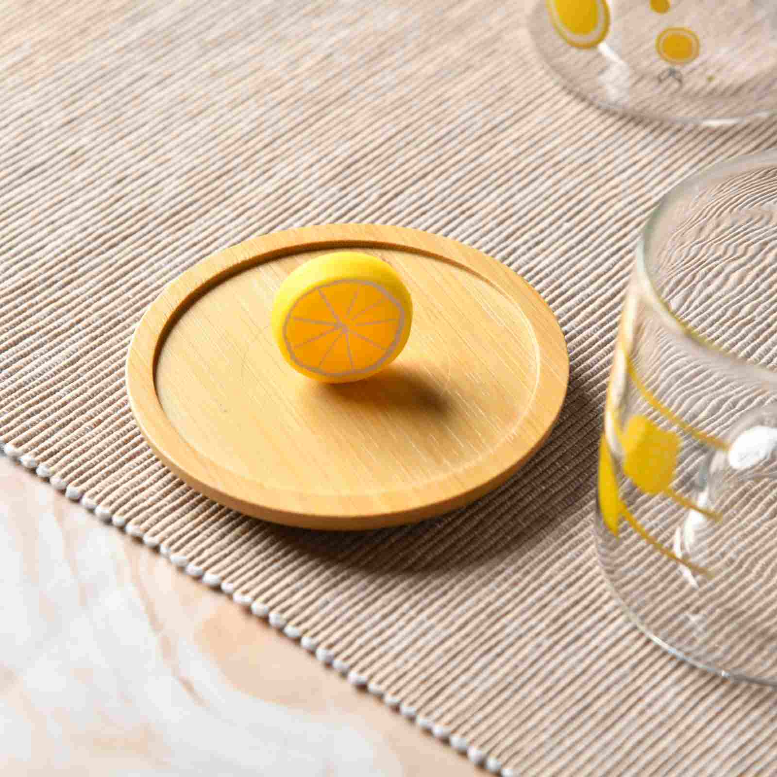 CitrusGlow Bamboo-Lid Mug Set of 4 - 300ml