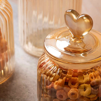 AmberFlute Storage Glass Jar - Set of 3