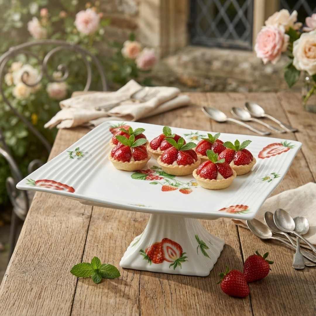 Vintage strawberry Garden Cake/Dessert Stand