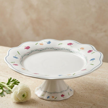 English Blossom Scalloped Cake Stand