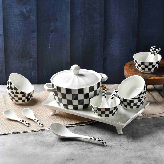 Checkered Chic Serving & Soup Set
