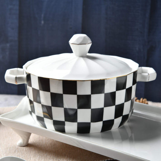 prdct_Checkered Chic Serving & Soup Set