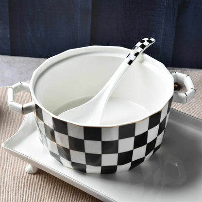 Checkered Chic Serving & Soup Set